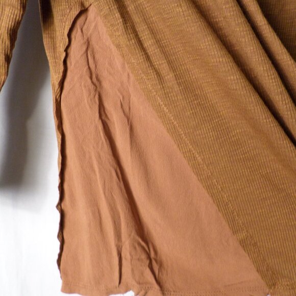 Knox Rose Thermal Rust Colored Long Sleeve Knit Tee Blouse Womens Large - Picture 8 of 12